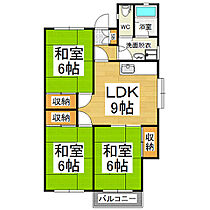 鎌倉ハイツ  ｜ 長野県松本市渚4丁目（賃貸マンション3LDK・1階・60.00㎡） その2