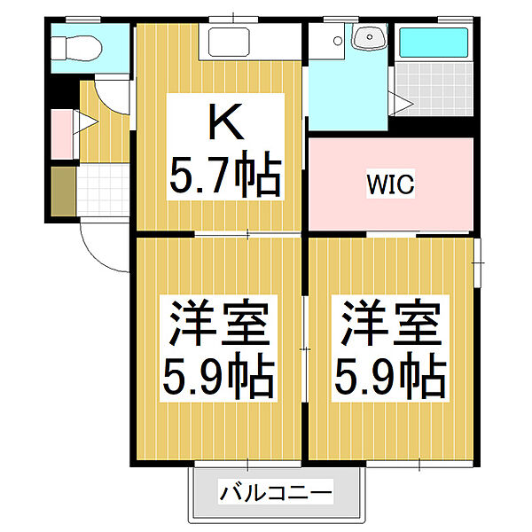 フォーレスタツミ ｜長野県安曇野市豊科高家(賃貸アパート2K・2階・43.75㎡)の写真 その2