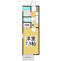 ファミール小林　Ｂ  ｜ 長野県松本市沢村（賃貸アパート1K・2階・22.77㎡） その2