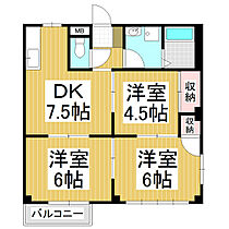 長野県松本市大字笹賀（賃貸アパート3DK・2階・52.99㎡） その2