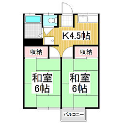 コーポ沢田 2Kの間取図画像