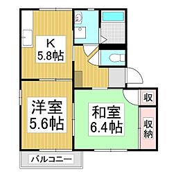 タウン・プレミールC 2Kの間取図画像