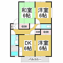ウインディアヴィズ 3DKの間取図画像