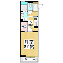 ヴィオコート平田 1Kの間取図画像