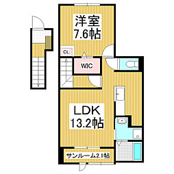 シェーネ 1LDKの間取図画像