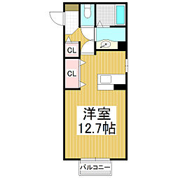 アヴェール・スカラベ ワンルームの間取図画像