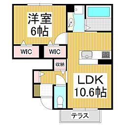 トリシア エンテレイア 1LDKの間取図画像