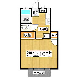 ハッピータウン8 1Kの間取図画像