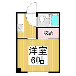 ブルーハイツ滝澤 1Kの間取図画像