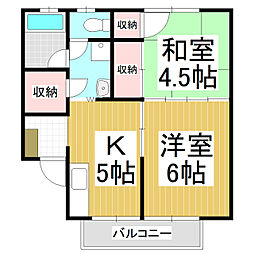 ハイツ丸山 2Kの間取図画像