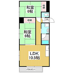 アパートメントパビヨン72 2LDKの間取図画像