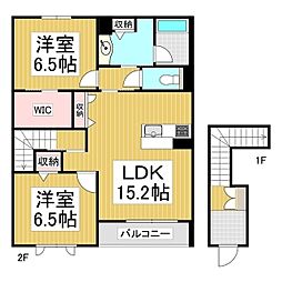 エターナルII 2LDKの間取図画像