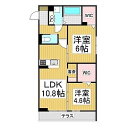 Gran Luxe 2LDKの間取図画像