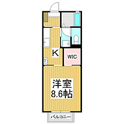 メゾン・イリス 1Kの間取図画像