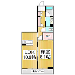 シャーメゾンステージ井川城 1LDKの間取図画像