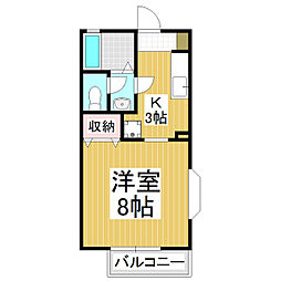 メゾン・蛇原 1Kの間取図画像