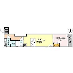 Velledore6803 1LDKの間取図画像
