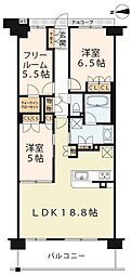 プレサンスロジェ大津瀬田レイクフロント 3LDKの間取図画像