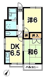 ロジュマンコーポ 2DKの間取図画像