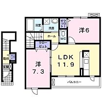 エトワールB 202 ｜ 滋賀県彦根市南川瀬町1528番地2（賃貸アパート2LDK・2階・60.33㎡） その2