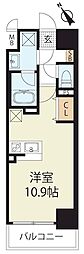ノヴァリス草津 ワンルームの間取図画像