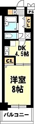 シャルムシャトレ 1DKの間取図画像