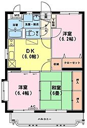 ユーミーいちまる1 3DKの間取図画像