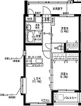 なのはなハイツV 101 ｜ 宮崎県宮崎市吉村町今村前甲4326番地（賃貸マンション2LDK・1階・53.42㎡） その2