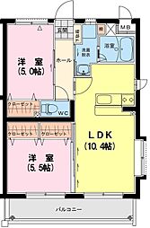 間取図画像 2LDK