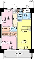 (仮称)延岡・北小路YMマンション 2LDKの間取図画像