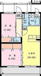 フェニックス3 2LDKの間取図画像
