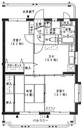サニーコート 3DKの間取図画像