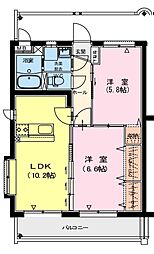 アイリー・ガーデン 2LDKの間取図画像