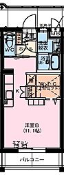 (仮称)木花YMマンション ワンルームの間取図画像
