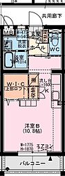 南日本銀行宮崎社宅A棟 ワンルームの間取図画像