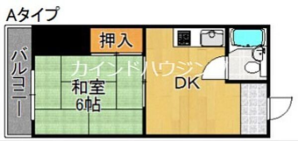 住吉ハイツ ｜大阪府大阪市住吉区住吉１丁目(賃貸マンション1DK・3階・25.51㎡)の写真 その2