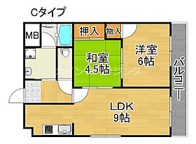 シャルマン岸里  ｜ 大阪府大阪市西成区岸里東２丁目（賃貸マンション2LDK・4階・51.03㎡） その2