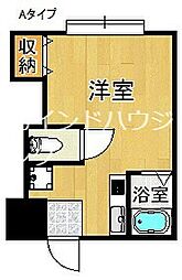 住之江コート ワンルームの間取図画像