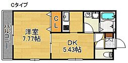 メゾンドゥルミエール 1DKの間取図画像