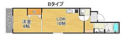 フジパレス沢ノ町5番館 1LDKの間取図画像