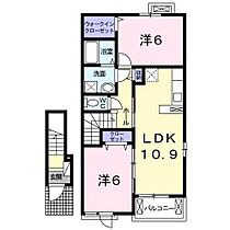 ラフレシールIII A202 ｜ 佐賀県小城市三日月町久米（賃貸アパート2LDK・2階・57.21㎡） その2