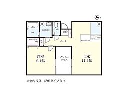 プレミアムアイランド牛津9 1LDKの間取図画像