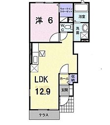 レストパーク1 1LDKの間取図画像