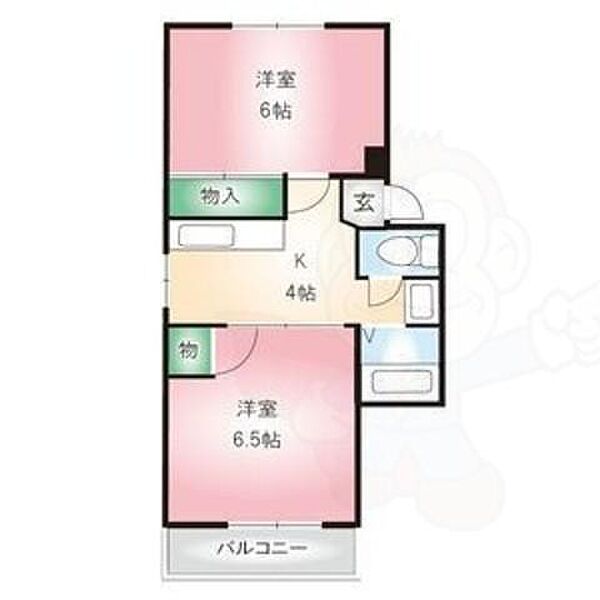 アカネマンション加納 ｜愛知県名古屋市千種区内山２丁目(賃貸マンション2K・3階・36.80㎡)の写真 その2