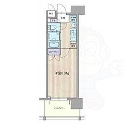 パルティール上前津 7階1Kの間取り