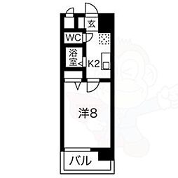 間取図画像 1K