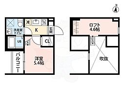 laBalance小幡南 1Kの間取図画像