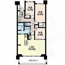 プライムメゾン富士見台 1階3LDKの間取り