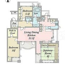 主税庵 2階3LDKの間取り