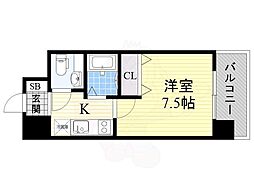 フロンティアタワー名駅南 6階1Kの間取り